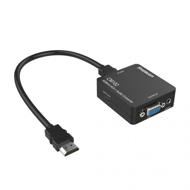 Simplecom CM102 HDMI to VGA + Audio 3.5mm Stereo Converter Simplecom CM102 HDMI to VGA + Audio 3.5mm Stereo Converter